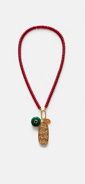 Coral Beaded Necklace