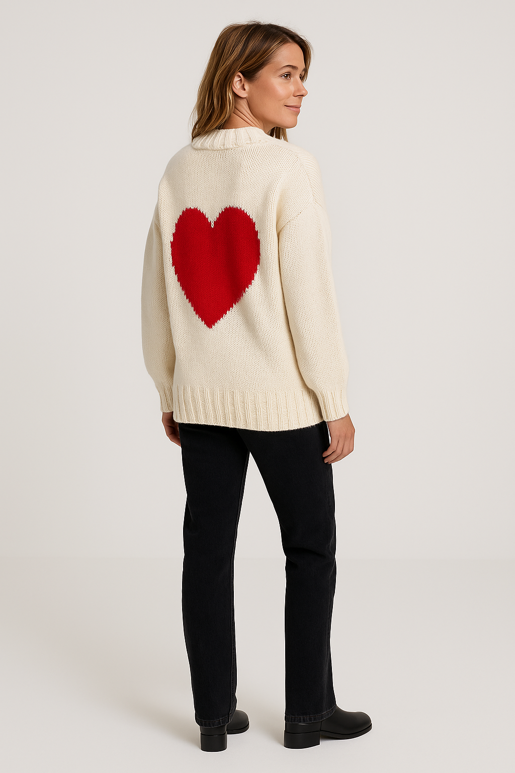 Chunky Baby alpaca Heart Cardigan