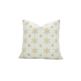 Classic Handmade  Block Print Thick Cotton White Pillow Cover - Sparkle