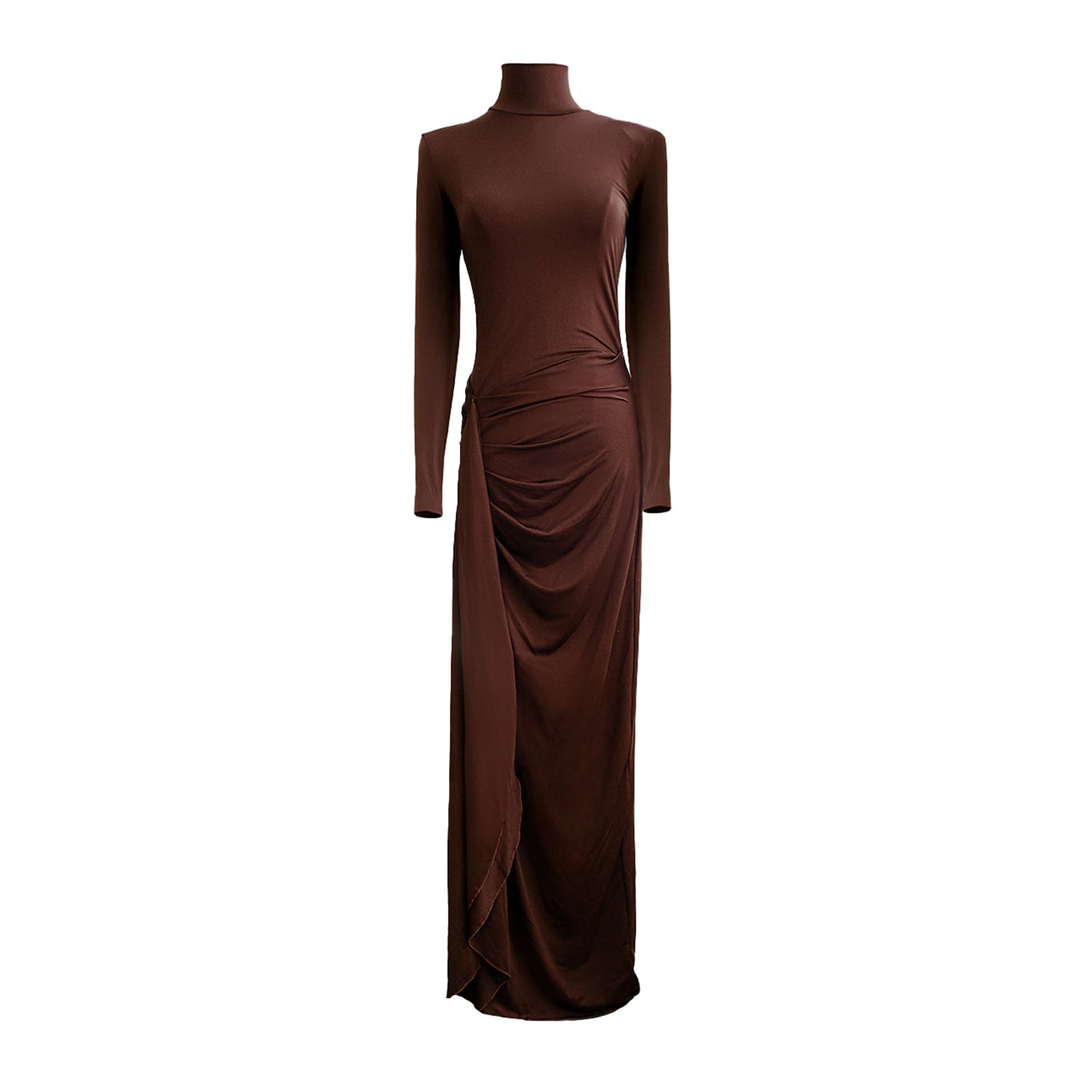 EVANGELINE TURTLENECK MAXI DRESS