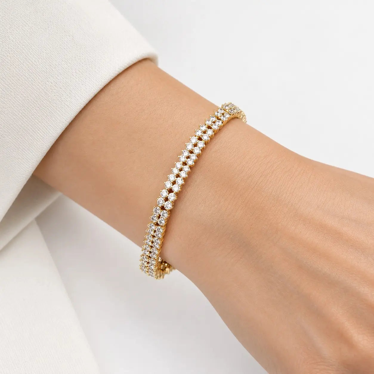 The Double Diamond Tennis Bracelet