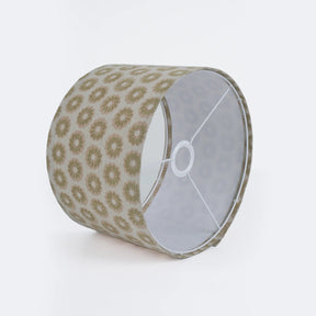 Home Decor Block Printed Linen Blend Drum Lampshade - Bulbul