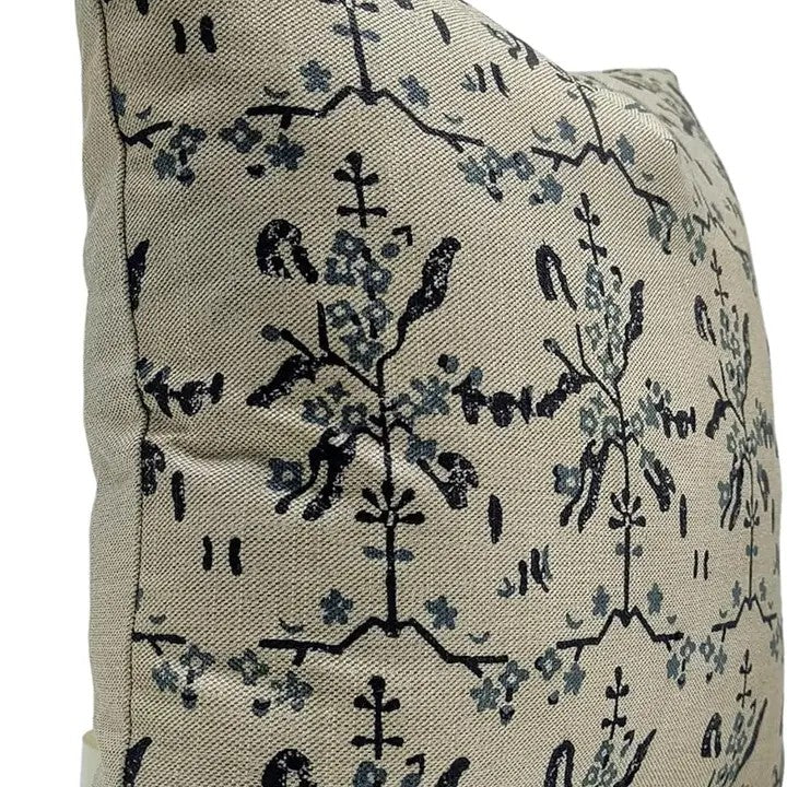 Indian Print Linen Blend Cushion Cover - Nakshatra