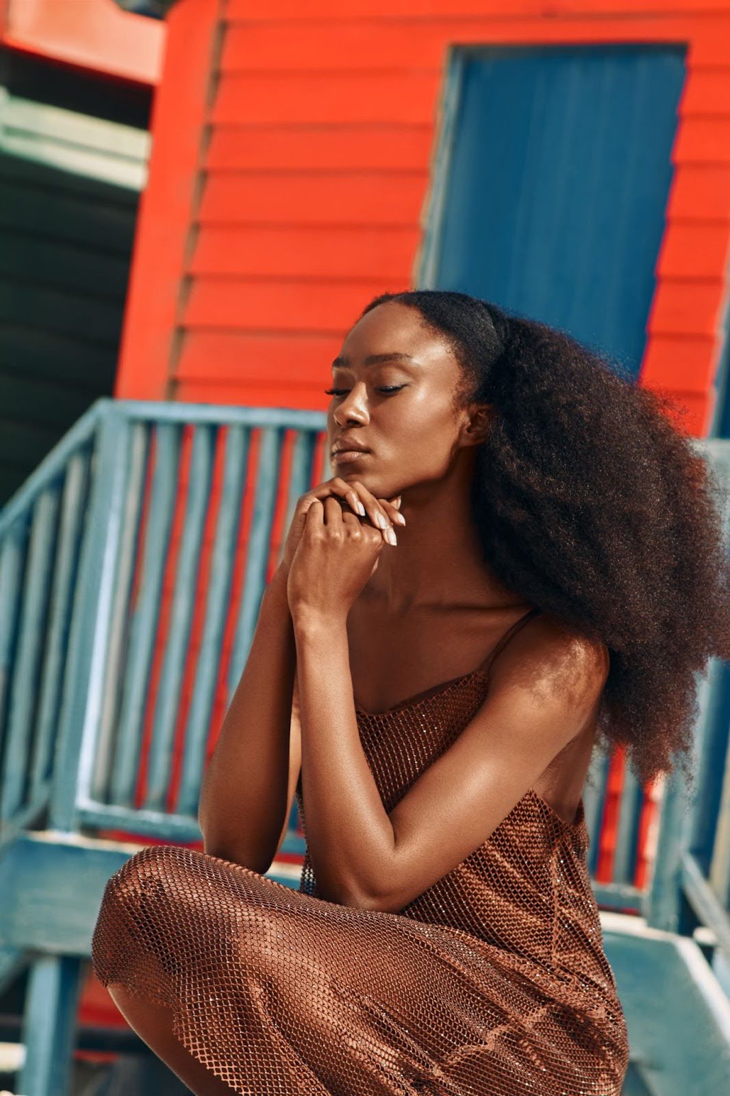 Soleil — Mesh Rhinestone Dress with Satin Underlay