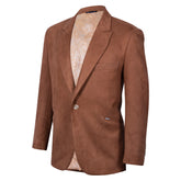 Classic Blazer in Camel Suede-Effect Fabric