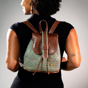 Brown Leather Iris Mini-backpack