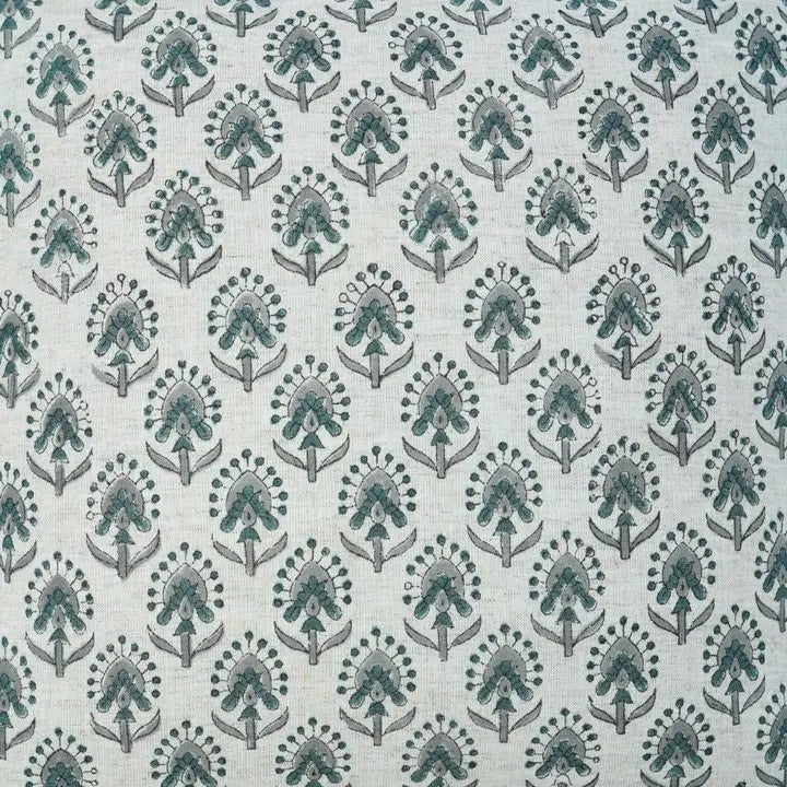 Handcrafted Hand Block Print Design Viscose Linen Pillow Cover- Gurukul