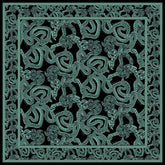 Silk Serpent Noir Scarf - Large