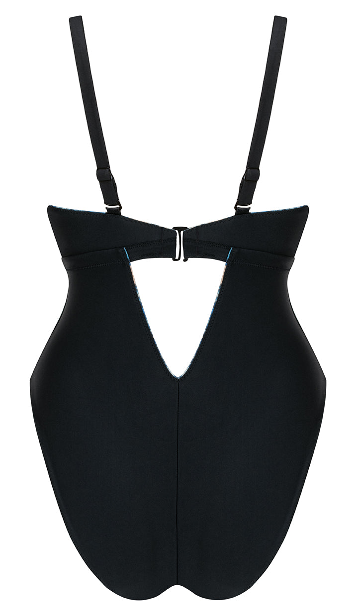 Curvy Kate Swim & Tonic Reversible Non-Wired Swimsuit Black/Snake