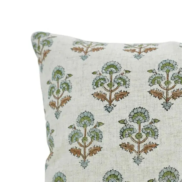 Unique Hand Made Block Print Viscose Linen Pillow Cover- Traffic Light