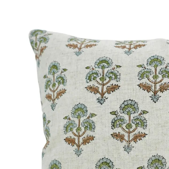 Unique Hand Made Block Print Viscose Linen Pillow Cover- Traffic Light
