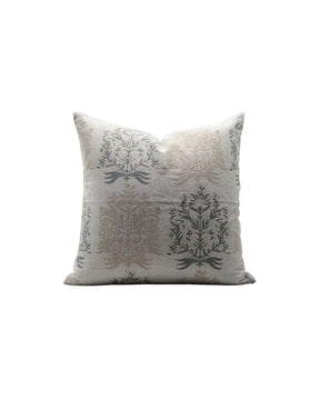 Indian Hand Block Printed Design Pure Linen Pillow Cover - Vrindavan