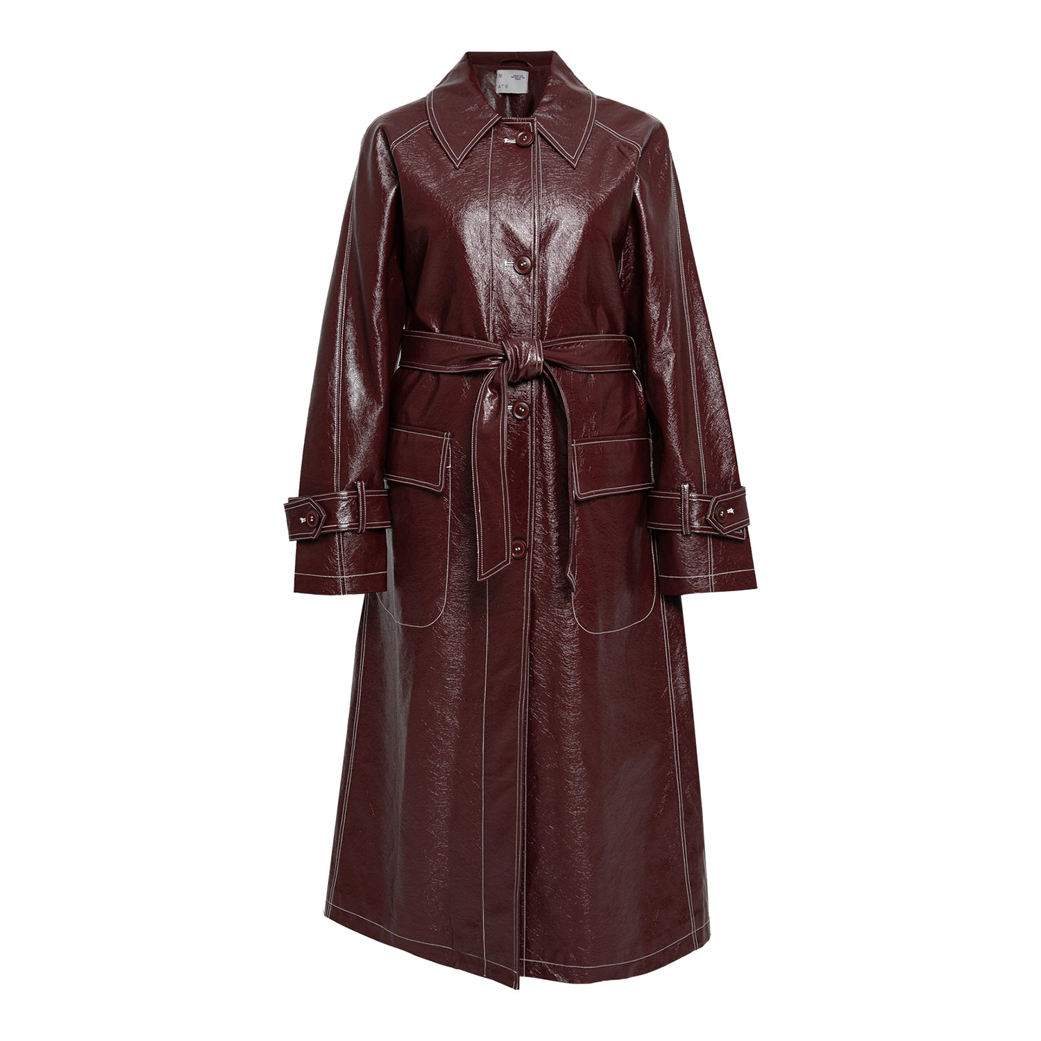 BRIA LEATHER TRENCH COAT