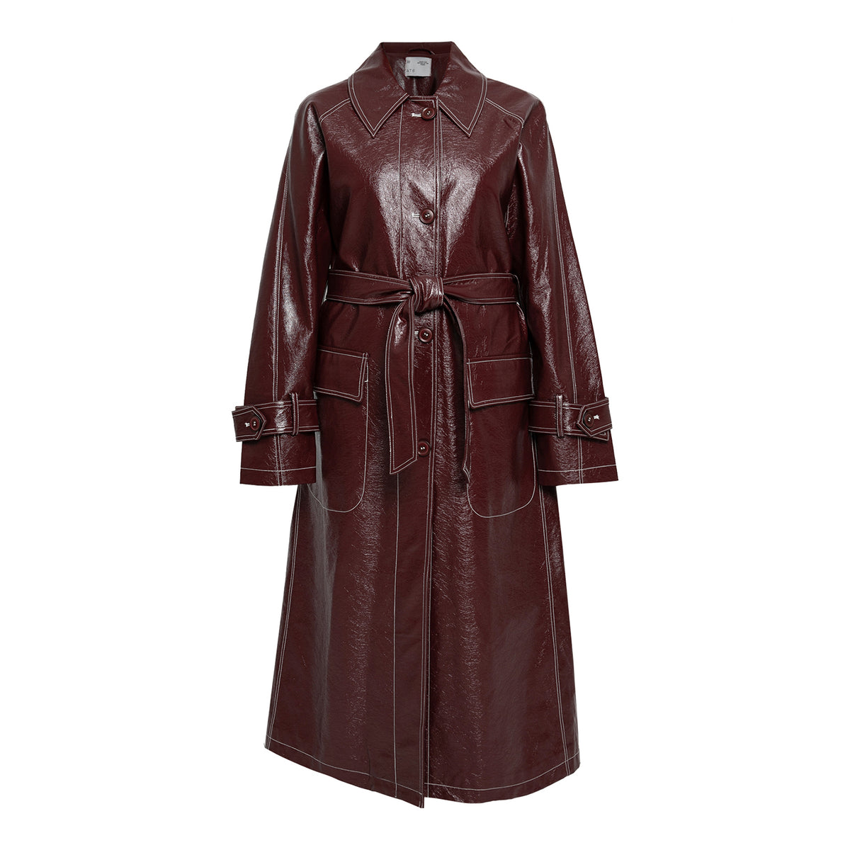 BRIA LEATHER TRENCH COAT
