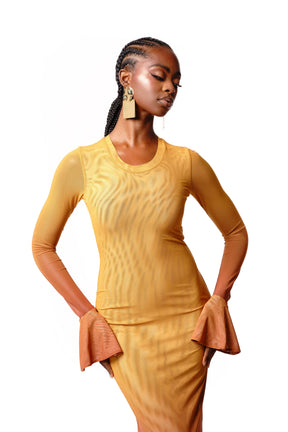 Sol Mermaid Maxi Mesh Dress