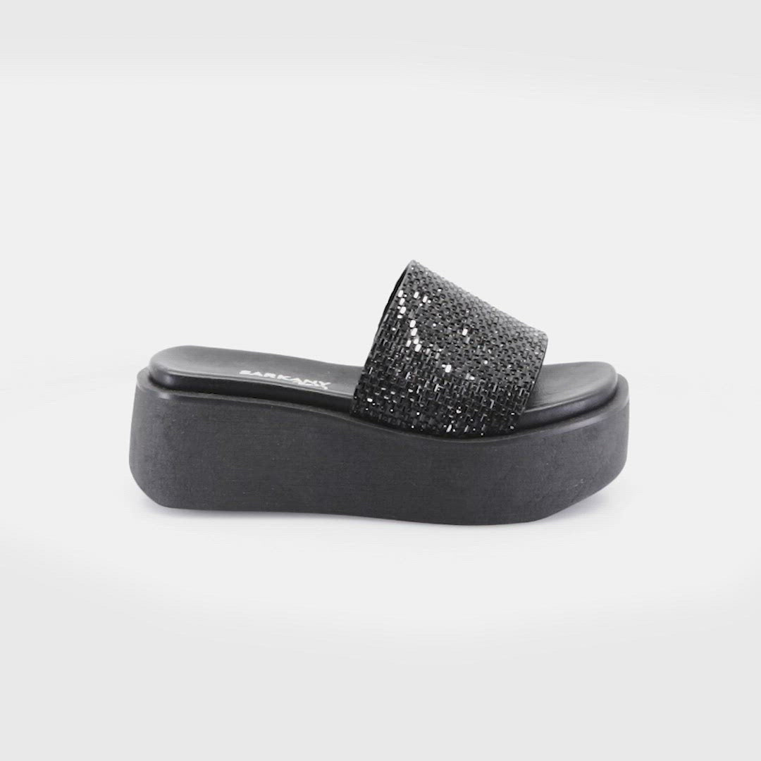 Chic Black Platform Sandals Nohe