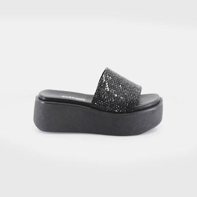 Chic Black Platform Sandals Nohe
