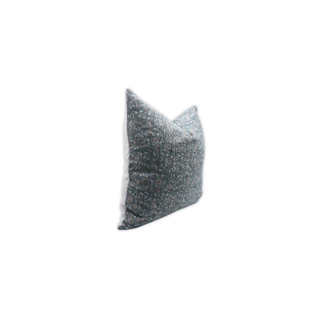 Unique Block Print Thick Linen Pillow Cover - Himachal