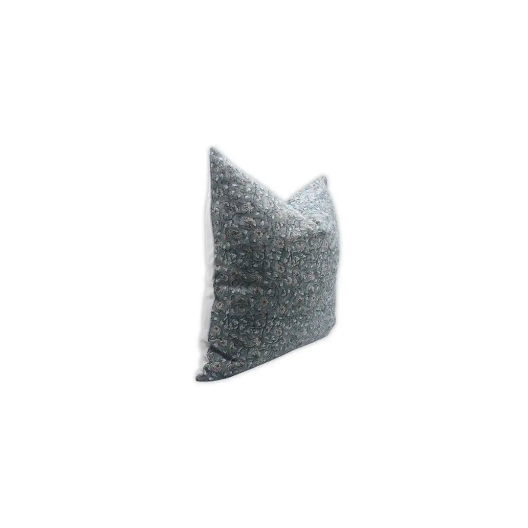 Unique Block Print Thick Linen Pillow Cover - Himachal