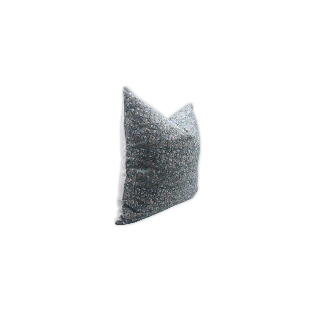 Unique Block Print Thick Linen Pillow Cover - Himachal