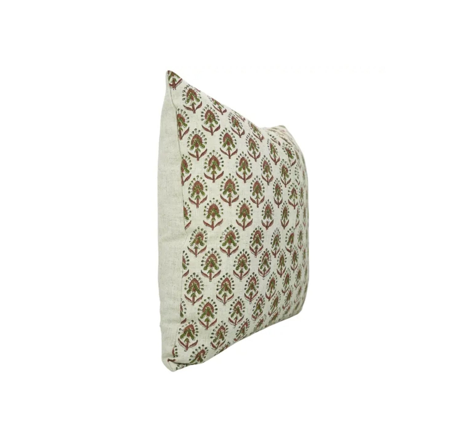 Decorative Hand Block Print Viscose Linen Pillow Cover- Gurukul