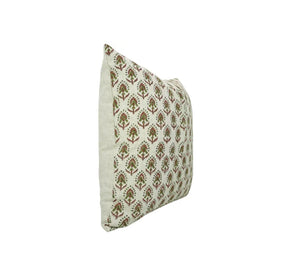 Decorative Hand Block Print Viscose Linen Pillow Cover- Gurukul