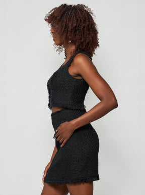 Shimmering Tweed Bouclé Tia Mini Skirt