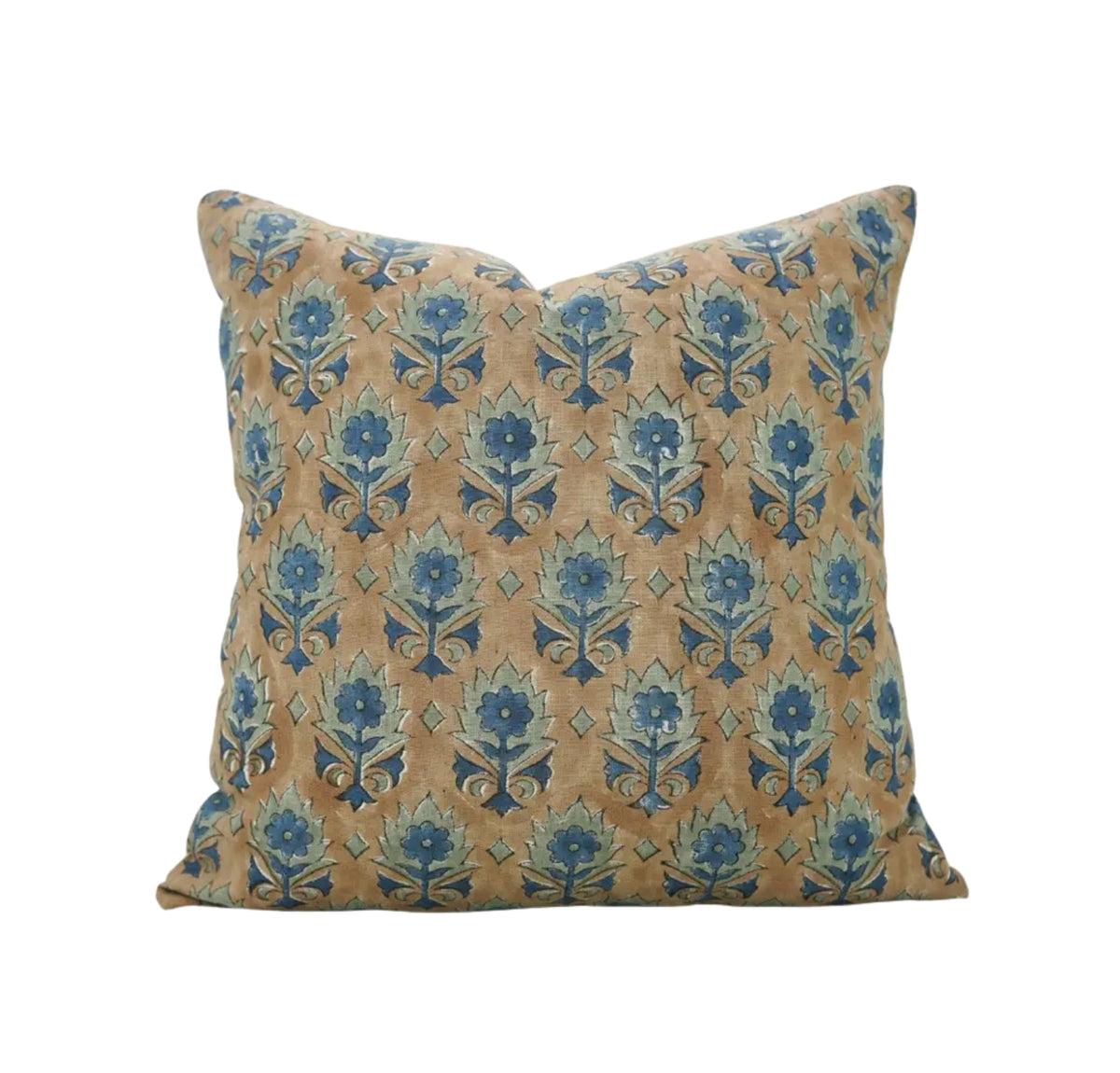 Handcrafted Unique Block Print Viscose Linen Pillow Cover- Kusum