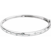 1/2 CT Natural Diamond Bangle in 14K Gold