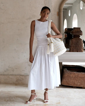 Artisan Wayuu Silver Gold Stripe Tote