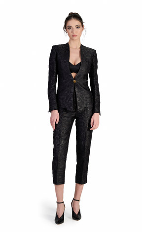 Aria Cropped Trousers in Black Elysium