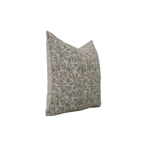 Traditional Indian Block Printed Pure Linen Pillow Cover- Kudrat