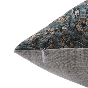 Unique Block Print Thick Linen Pillow Cover - Himachal