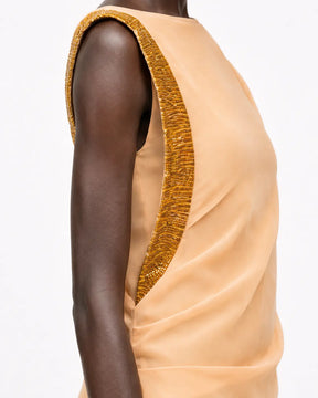 The Aurelia Beaded Silk Chiffon Gown