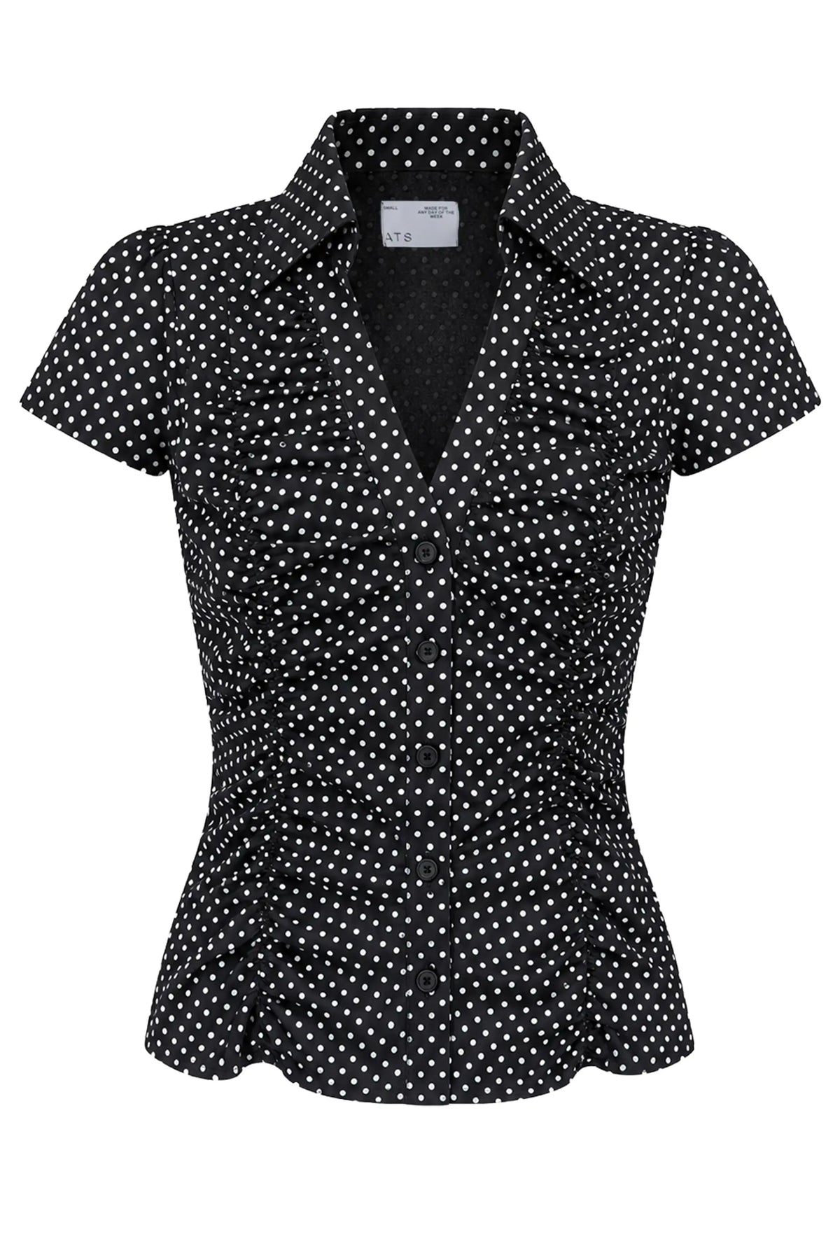 Marielle Polkadot Ruched Blouse