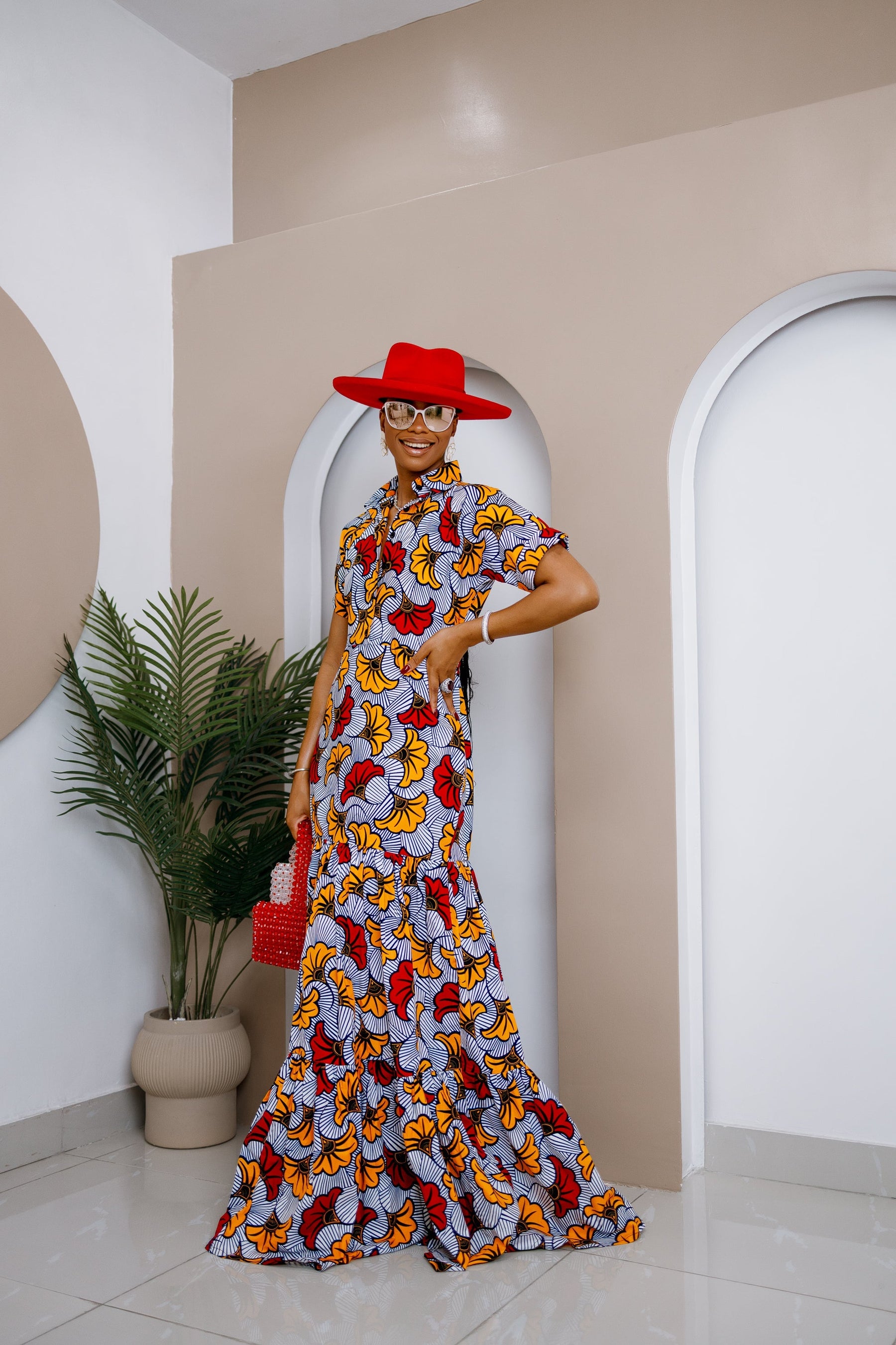 Nwokediuko Kaftan Maxi Dress – Handmade African Ankara Elegance