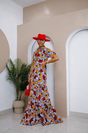 Nwokediuko Kaftan Maxi Dress – Handmade African Ankara Elegance