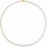 Panache Cultured Freshwater Pearl 18" Necklace in 14K Gold