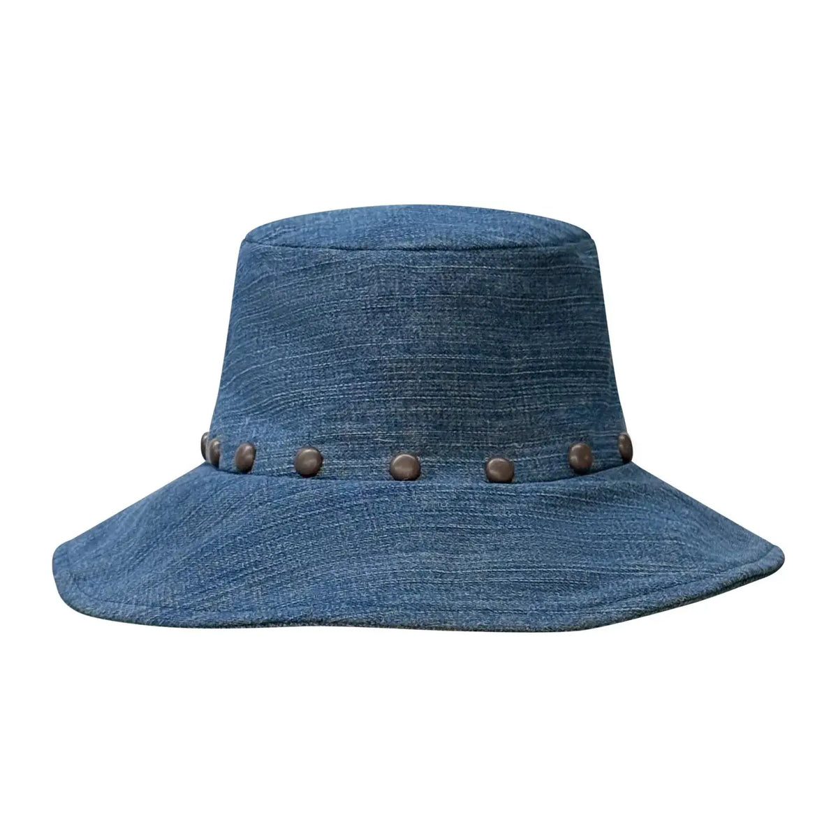 Studded Upcycled Denim Bucket Hat