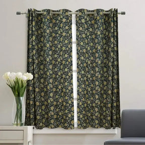 Indian Block Print Pure Linen Curtain - Rameshwaram