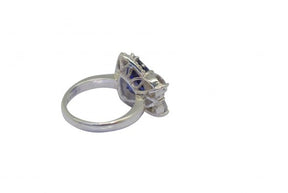 Tanzanite Blue Trillion Cut Ring