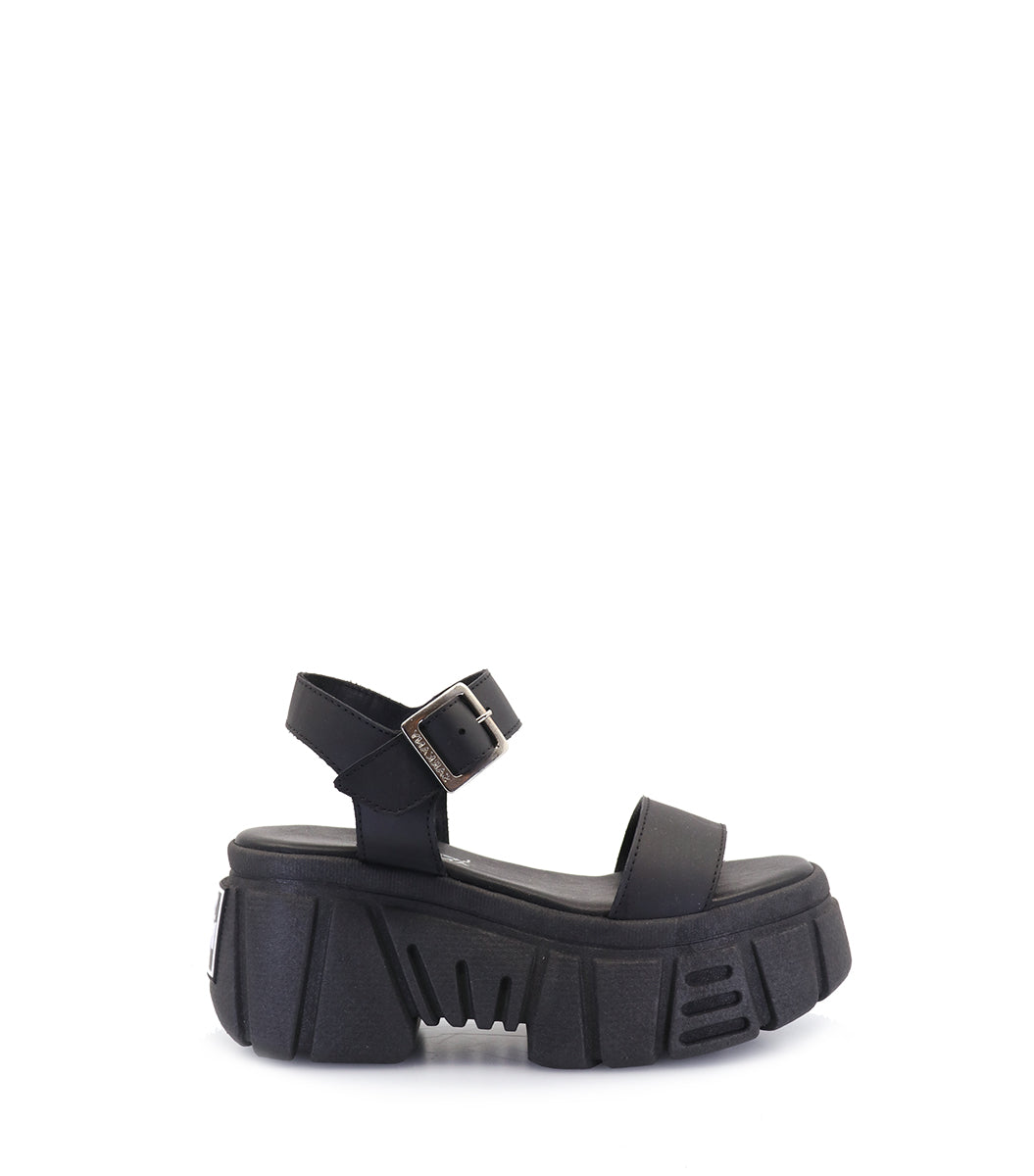 Stylish Black Eco-Leather Platforms Jochu