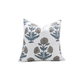 Bold Design Handmade Block Print Thick Cotton White Pillow Cover-  Badshah