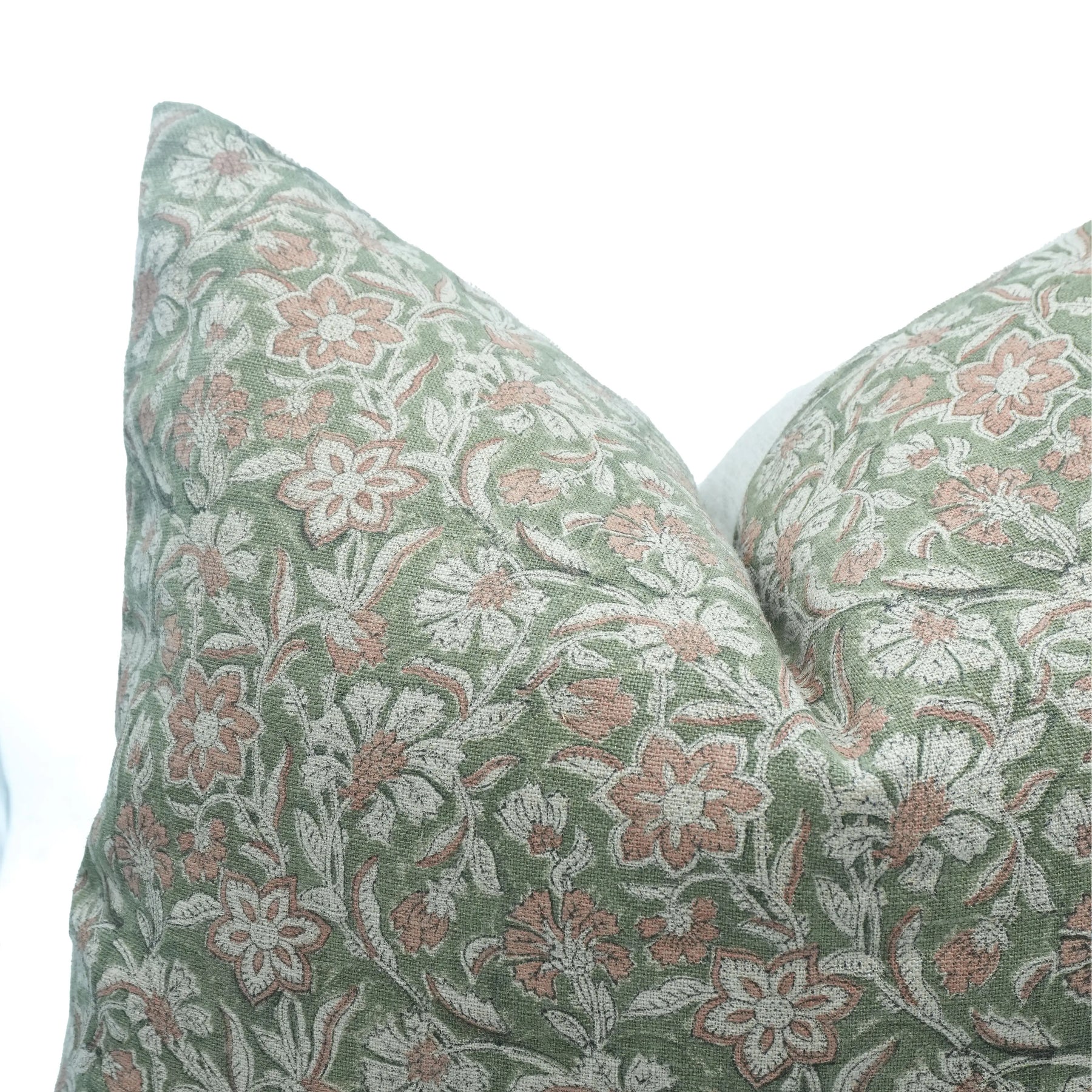 Handmade Floral Thick Linen Boho Couch Pillow Cover-Jaldhara