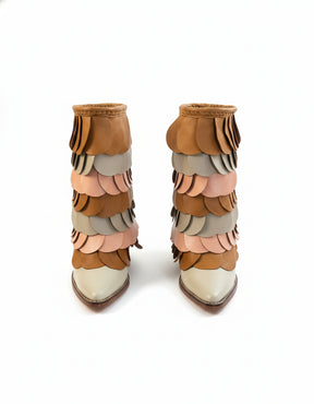 Multicolor Petals Boots