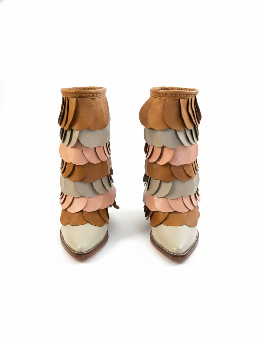 Multicolor Petals Boots