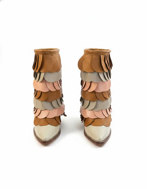 Multicolor Petals Boots