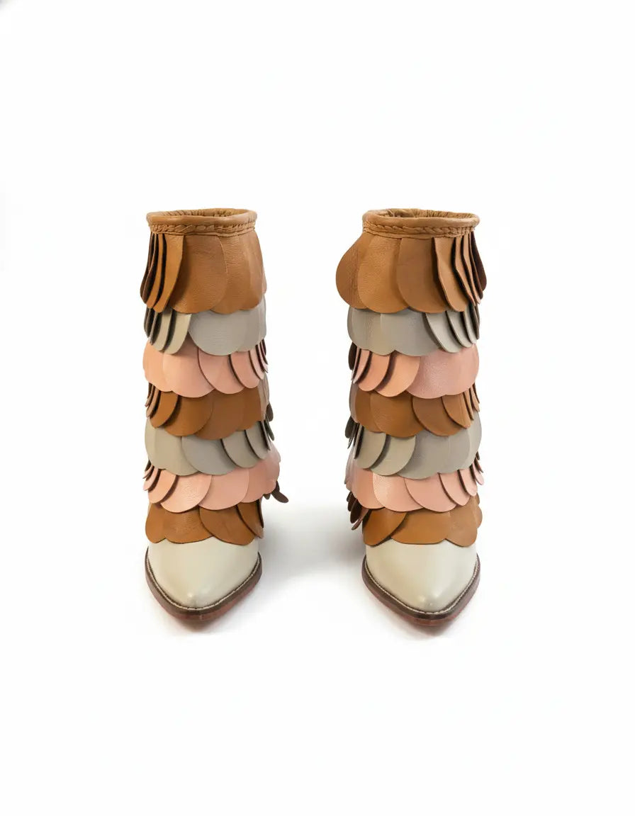Multicolor Petals Boots