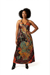 Orire Afrofuturism Halter Dress