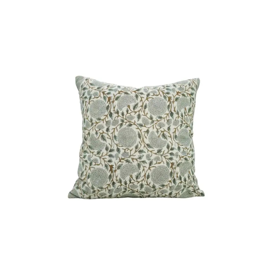 Bohemian Hand Block Print Viscose Linen Pillow Cover - Karwa Chauth